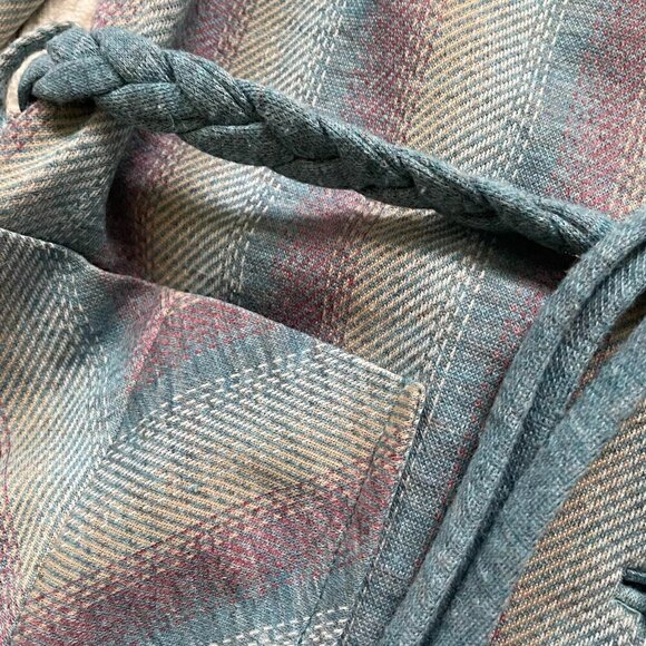 Handmade Blue and Purple Patterned Vintage Inspired Jacket - Size Small - Picture 3 of 5